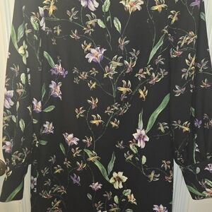 Black Flowered Dress Size 6